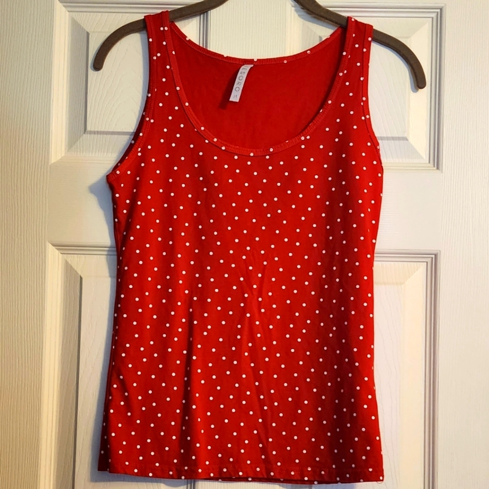 Red Polka Dot Tank